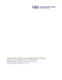 2015 AJRS Actuarial Report