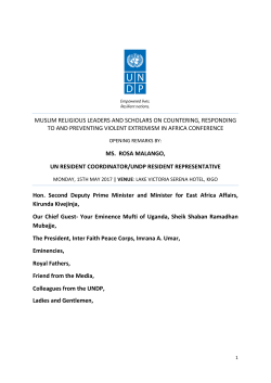 MUSLIM RELIGIOUS LEADERS AND SCHOLARS ON