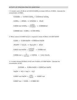 0.02268L x 0.015M Sr(OH)2 = 0.0034mol Sr(OH)2 Sr(OH)2 +