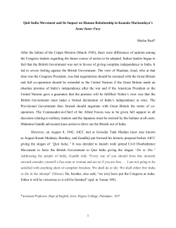 1 Quit India Movement and Its Impact on Human