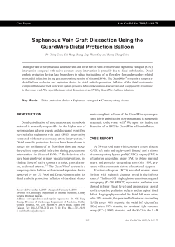 Saphenous Vein Graft Dissection Using the GuardWire Distal