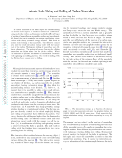 Atomic Scale Sliding and Rolling of Carbon Nanotubes