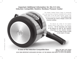 Important Additional Information for this 6.5 Litre Induction