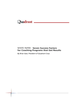 Seven Success Factors for Coaching Programs that Get Results
