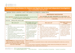 Multiplication and Division 21, Patterns and Algebra 26_Guided and