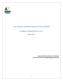 FNMEA Plan - Creighton School Division