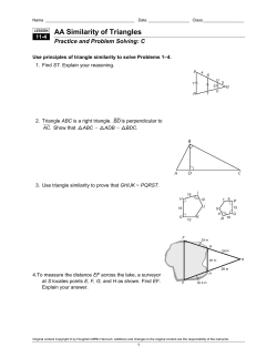 AA Similarity of Triangles