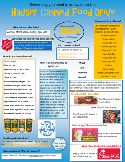 Hauser Canned Food Drive