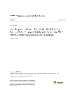 State Implementation Plans Under the Clean Air Act