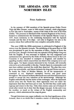 THE ARMADA AND THE NORTHERN ISLES