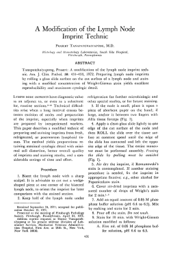 A Modification of the Lymph Node Imprint Technic
