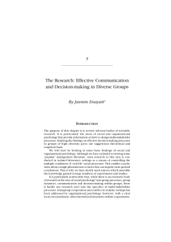 Effective Communication and Decision