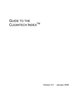 GUIDE TO THE - Cleantech Group