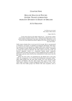 CHAPTER NINE HOLLOW SPACES OF PSYCHE: GOTHIC