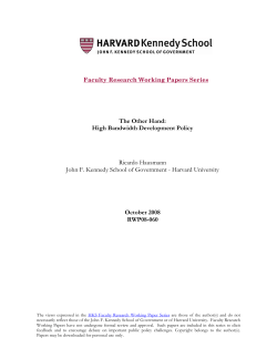 The Other Hand: High Bandwidth Development Policy