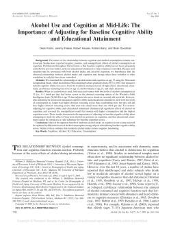 Alcohol Use and Cognition at Mid-Life: The Importance of Adjusting