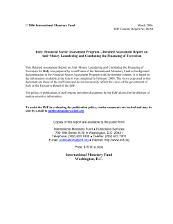 Italy: Financial Sector Assessment Program