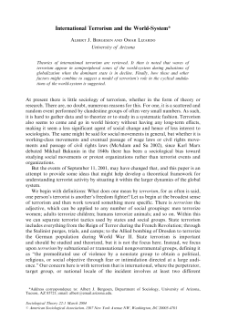 International Terrorism and the World