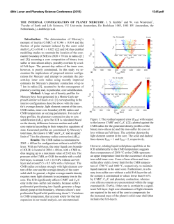 THE INTERNAL CONFIGURATION OF PLANET MERCURY. J. S.