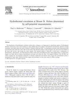 Hydrothermal circulation at Mount St. Helens determined - U