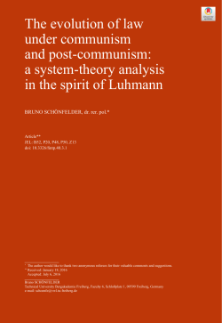 The evolution of law under communism and post
