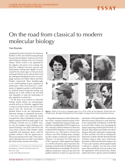 On the road from classical to modern molecular biology