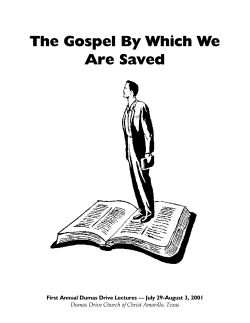 The Gospel By Which We Are Saved