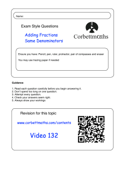 Fractions same denominator