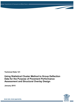 TN141 Using Statistical Cluster Method to Group Deflection Data for