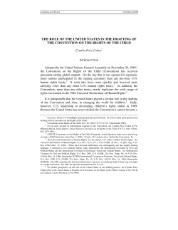 THE ROLE OF THE UNITED STATES IN THE DRAFTING OF THE