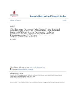 Challenging Queer as "Neoliberal" - Virtual Commons
