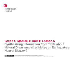 Grade 5: Module 4: Unit 1: Lesson 5 Synthesizing Information from