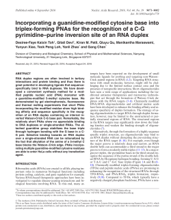Incorporating a guanidine-modified cytosine base into triplex