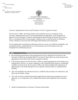 Executive appointment memorandum