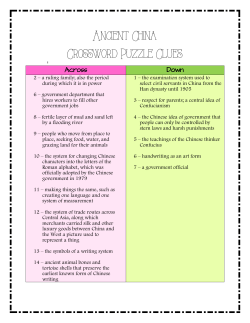 China Crossword Clues