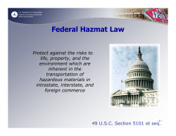 Federal Hazmat Law