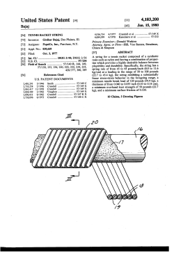 Tennis racket string