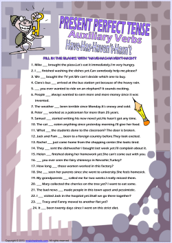 auxiliary verbs present perfect tense
