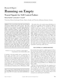 Running on Empty