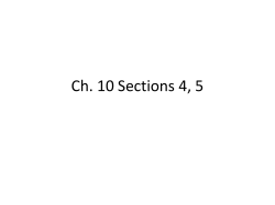 Ch. 10 Sections 4, 5