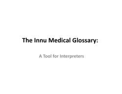 The Innu Medical Glossary