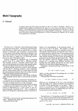 Moire Topography - Stony Brook Laser Teaching Center