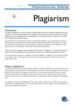 Introduction What is plagiarism?