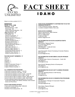 fact sheet - Ducks Unlimited