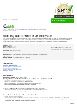 Exploring Relationships in an Ecosystem