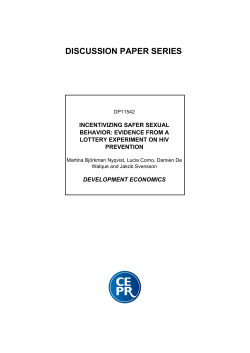 incentivizing safer sexual behavior: evidence from a lottery