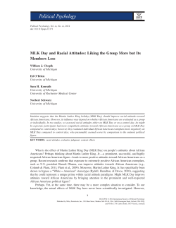 MLK Day and Racial Attitudes - The University of Chicago Booth