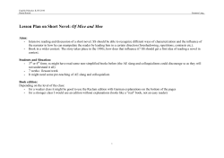 Lesson Plan Of Mice and Men