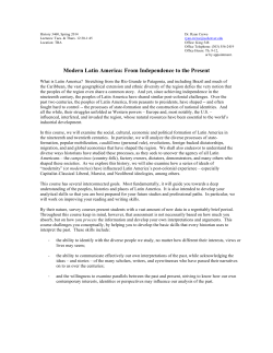 Modern Latin America - University of Colorado Denver