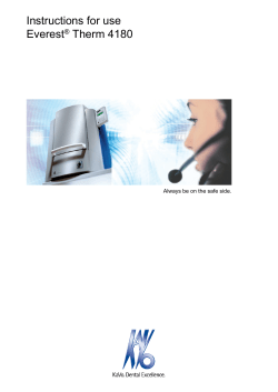 Instructions for use Everest&reg; Therm 4180